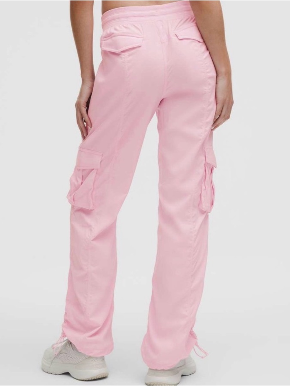 Lululemon sz M‎ Dance Studio Relaxed-Fit Mid-Rise Cargo Pant Pink Organza - Picture 12 of 14